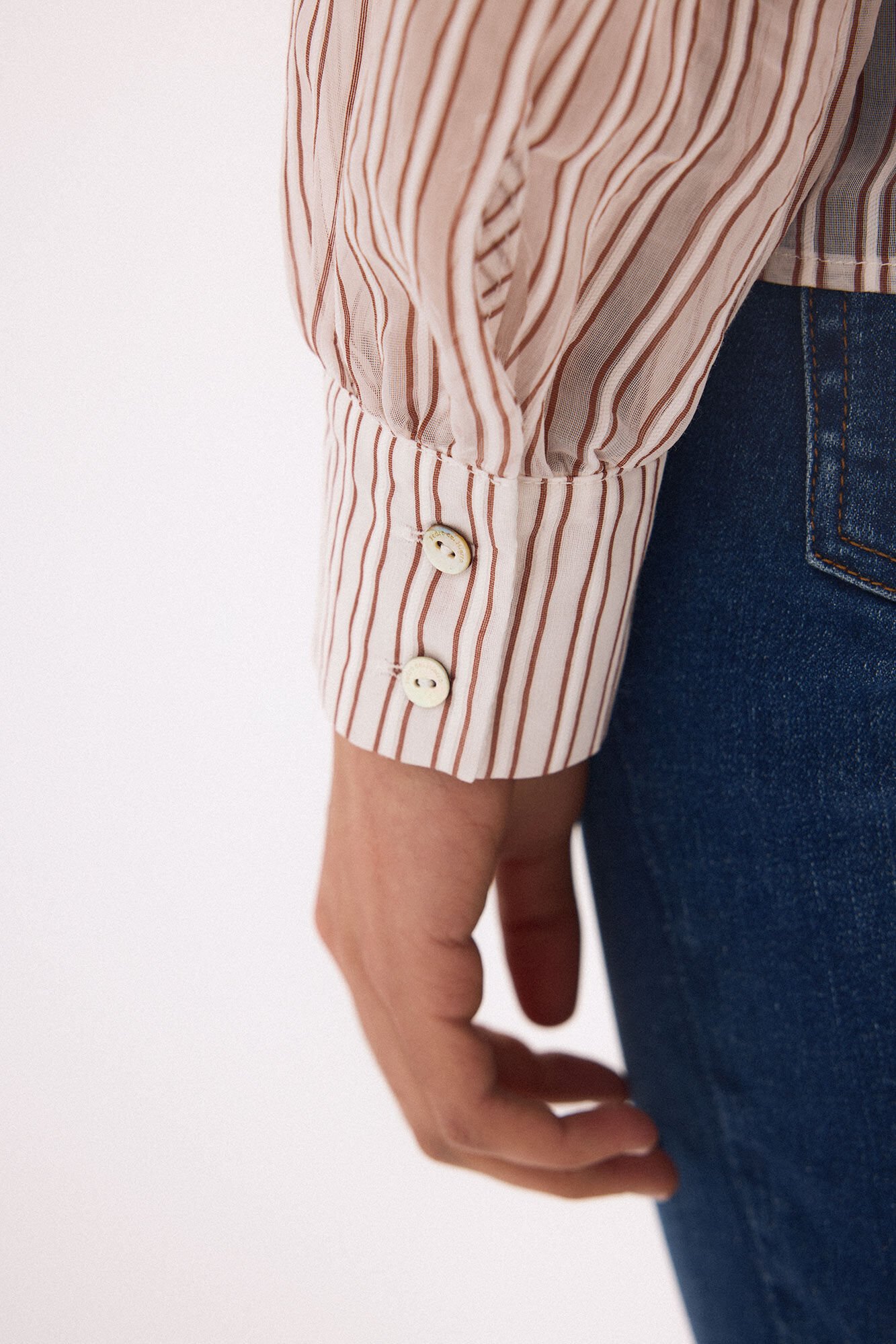 Pedro del Hierro Blusa ampla de riscas Rosa