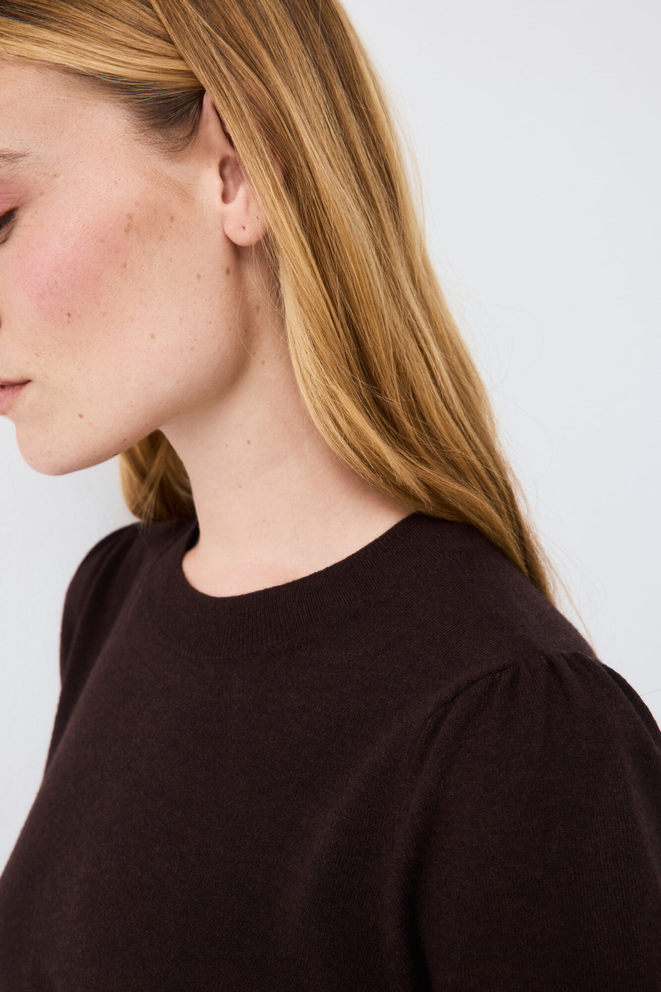 Pedro del Hierro Knit short sleeve top Brown