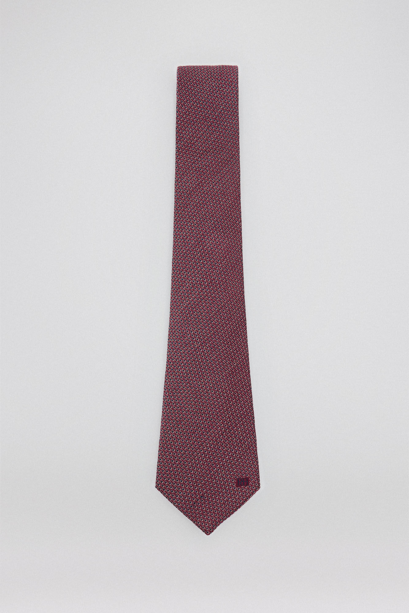 Pedro del Hierro Natural silk tie Burgundy