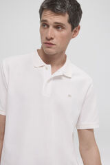 Pedro del Hierro Basic polo shirt with embroidered logo Ecru