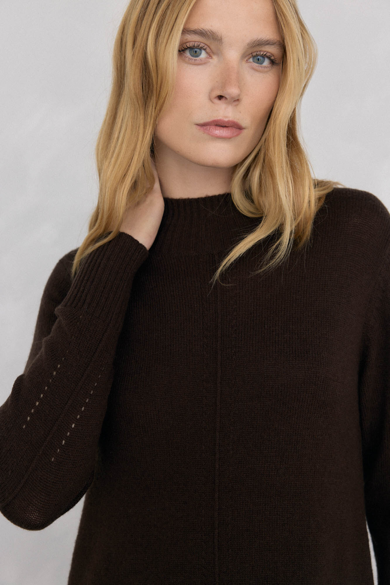 Pedro del Hierro jersey-knit dress with central seam in wool