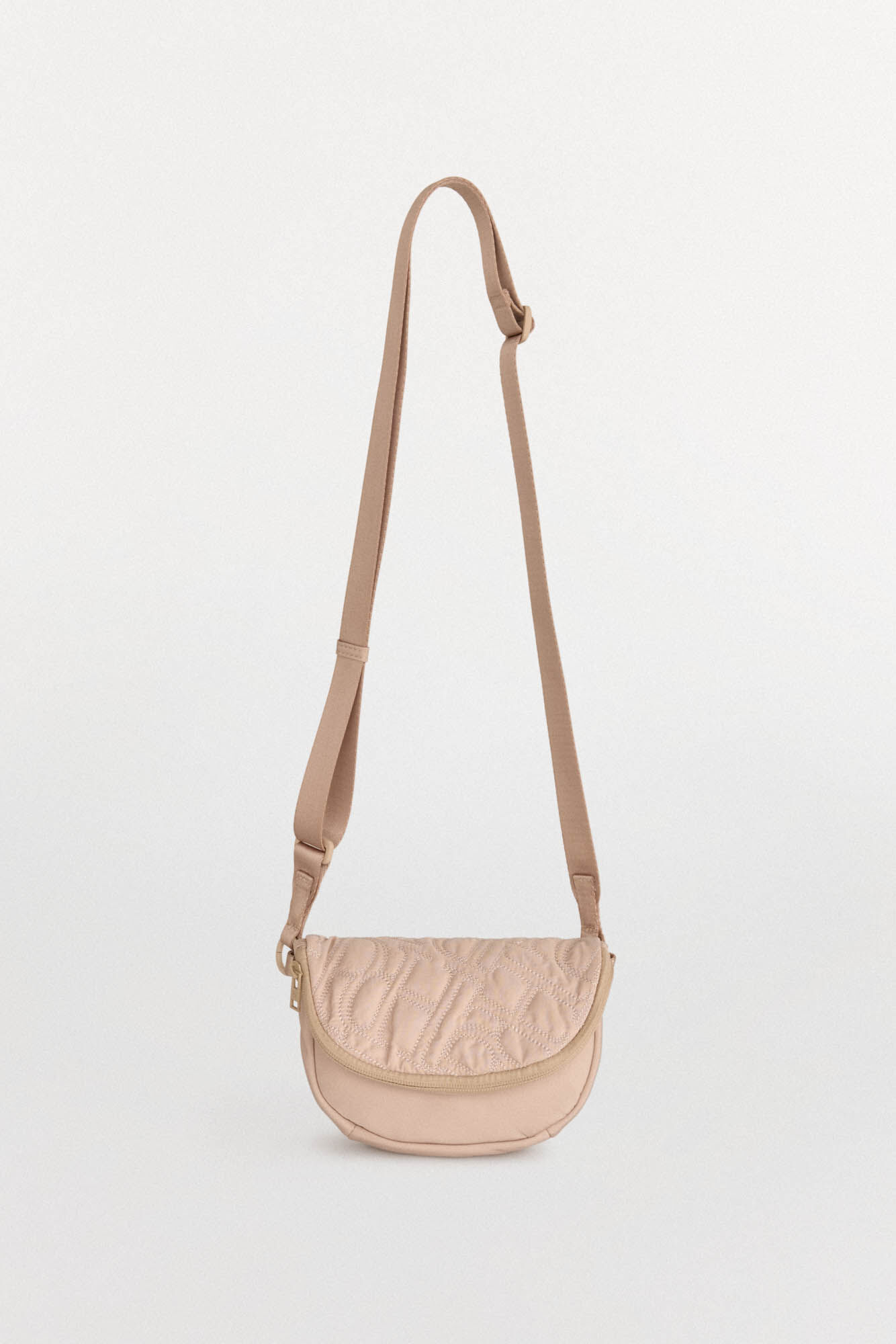 Pedro del Hierro Active wear canvas waist bag with logo Beige