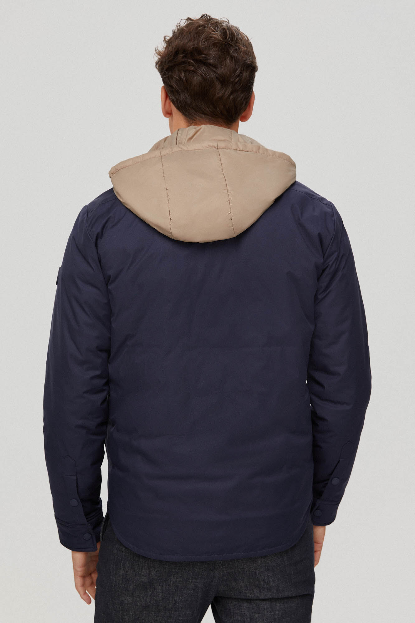 Pedro del Hierro Sobrecamisa con capucha Azul