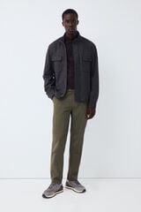 Pedro del Hierro Vestido chino twill leve regular Verde