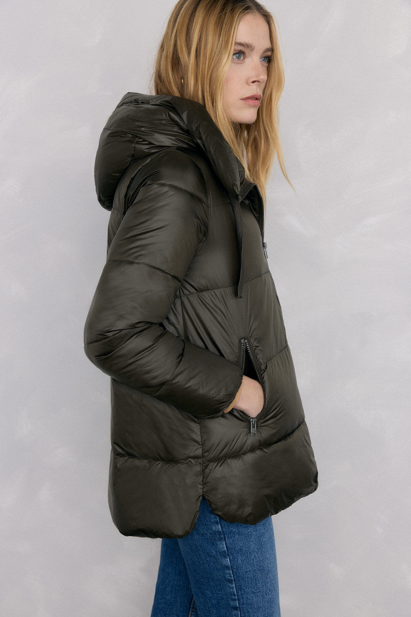 Pedro del Hierro Parka curta capuz Verde