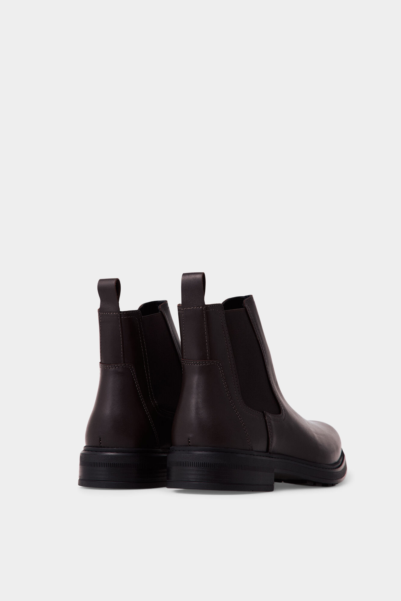 Pedro del Hierro Leather elasticated side ankle boot Brown