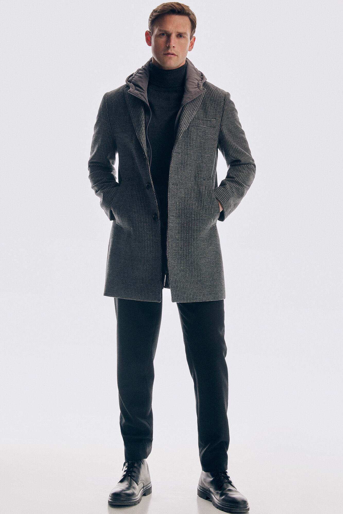 Pedro del Hierro Abrigo con vistas Gris