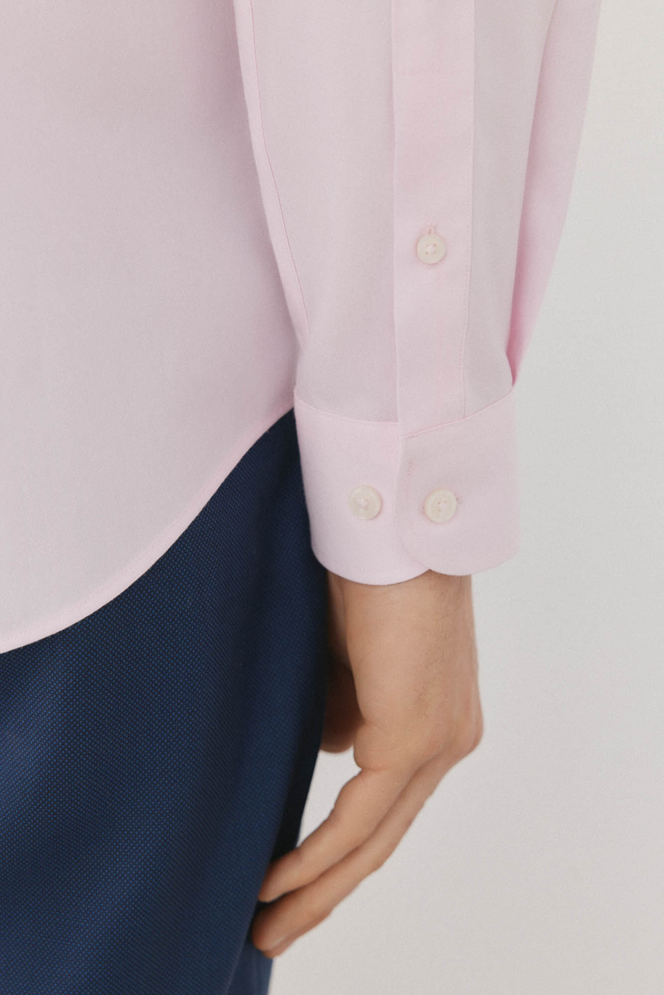 Pedro del Hierro Camisa social lisa que n&atilde;o pode ser passada a ferro + resistente a manchas Rosa