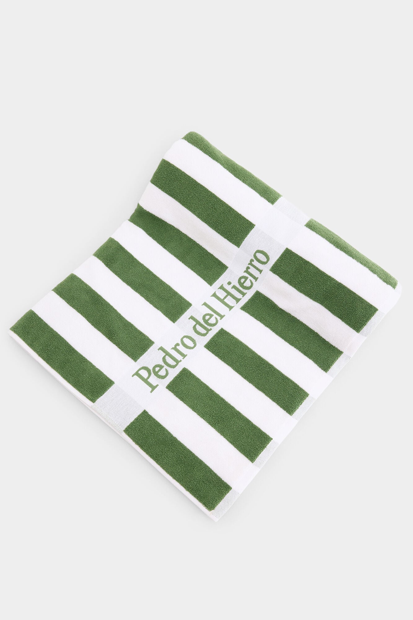 Pedro del Hierro Striped beach towel Green