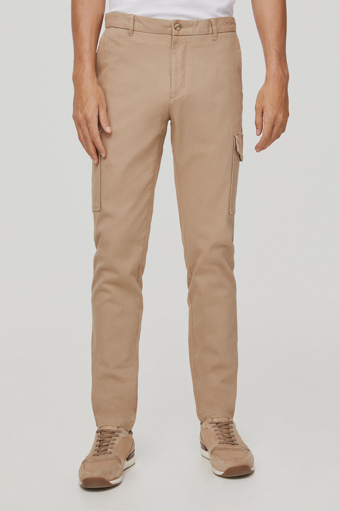 Pedro del Hierro Pantal&oacute;n cargo s&uacute;per suave Beige
