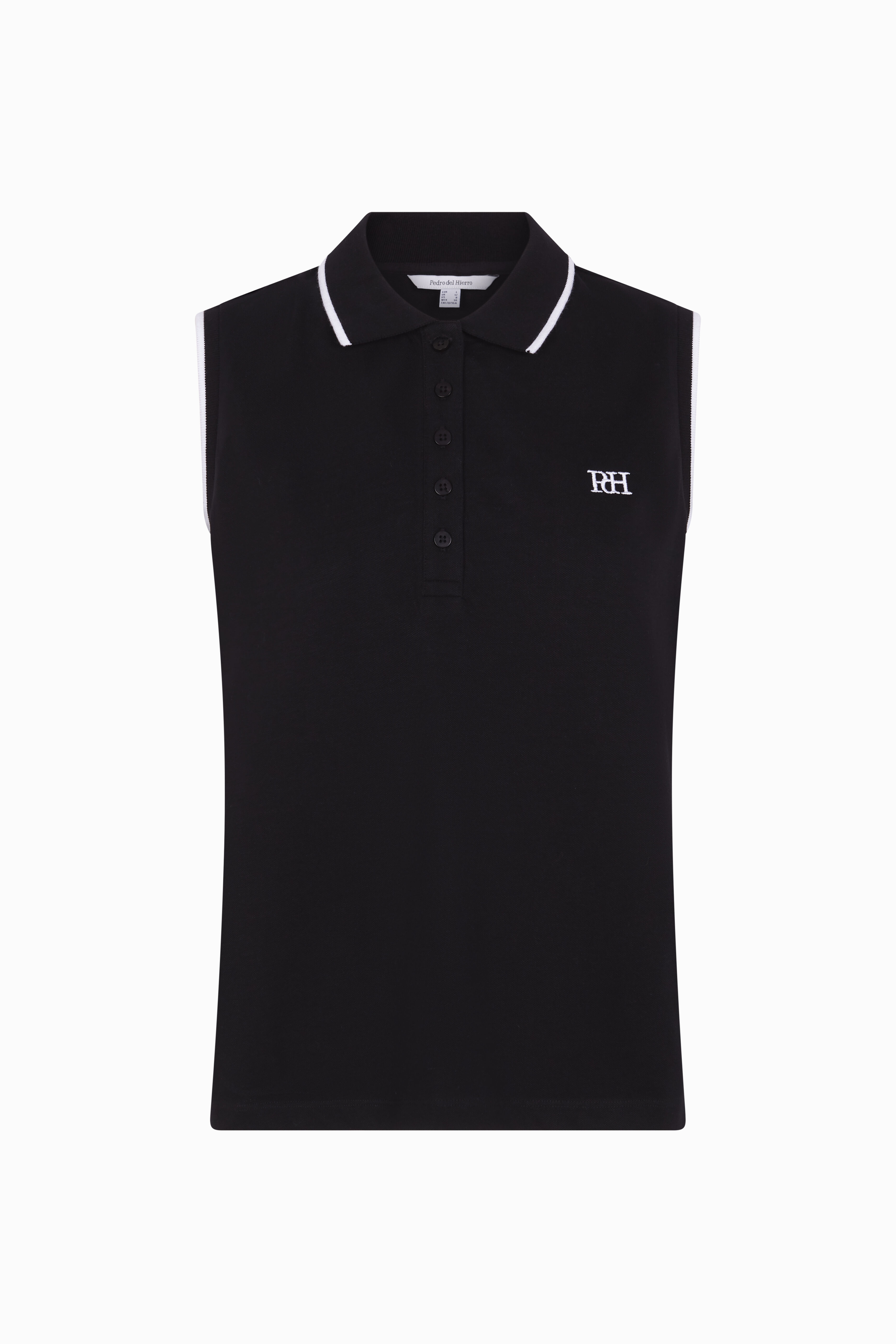 Pedro del Hierro Contrast sleeves polo Black