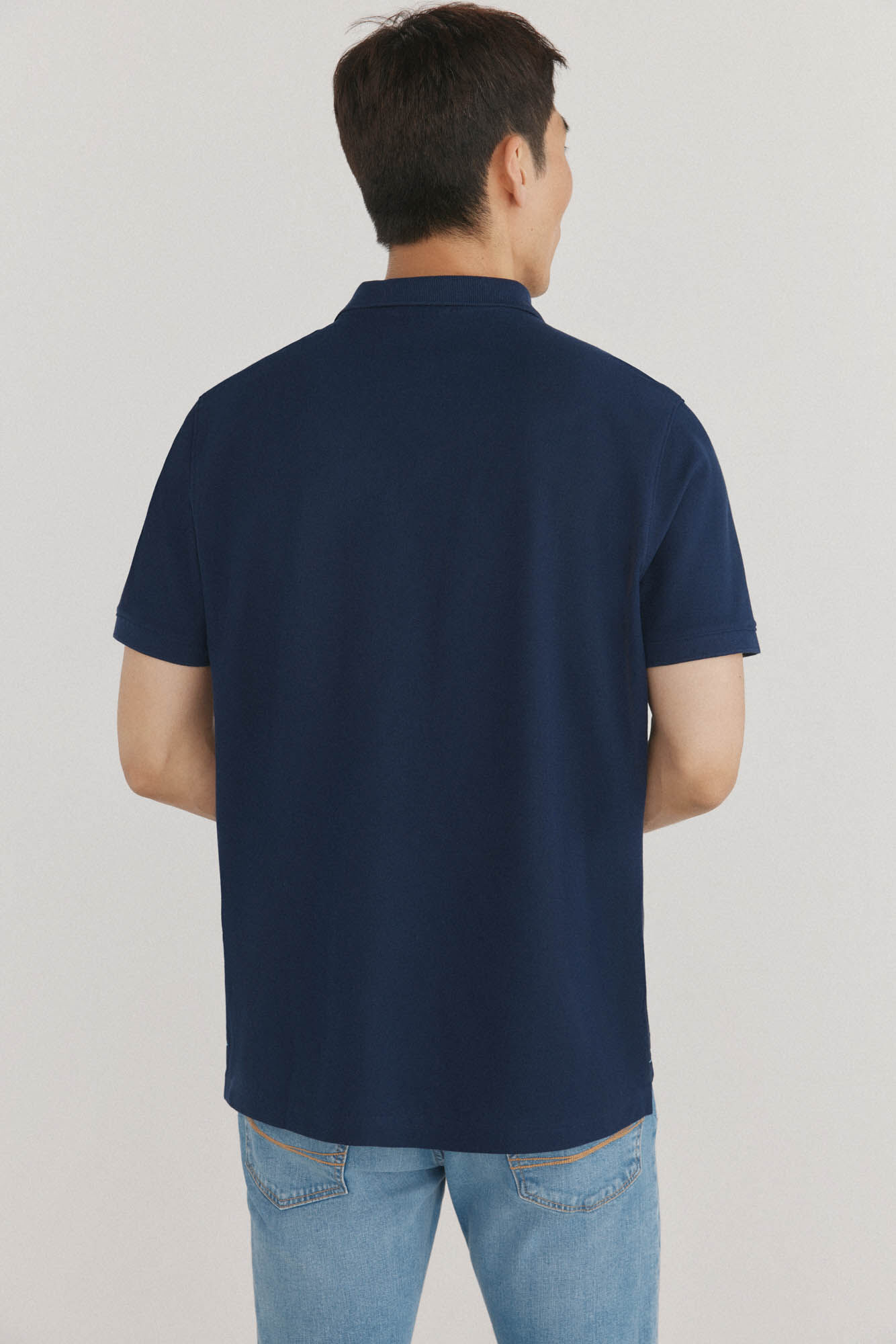 Pedro del Hierro Basic piqu&eacute; polo shirt Blue