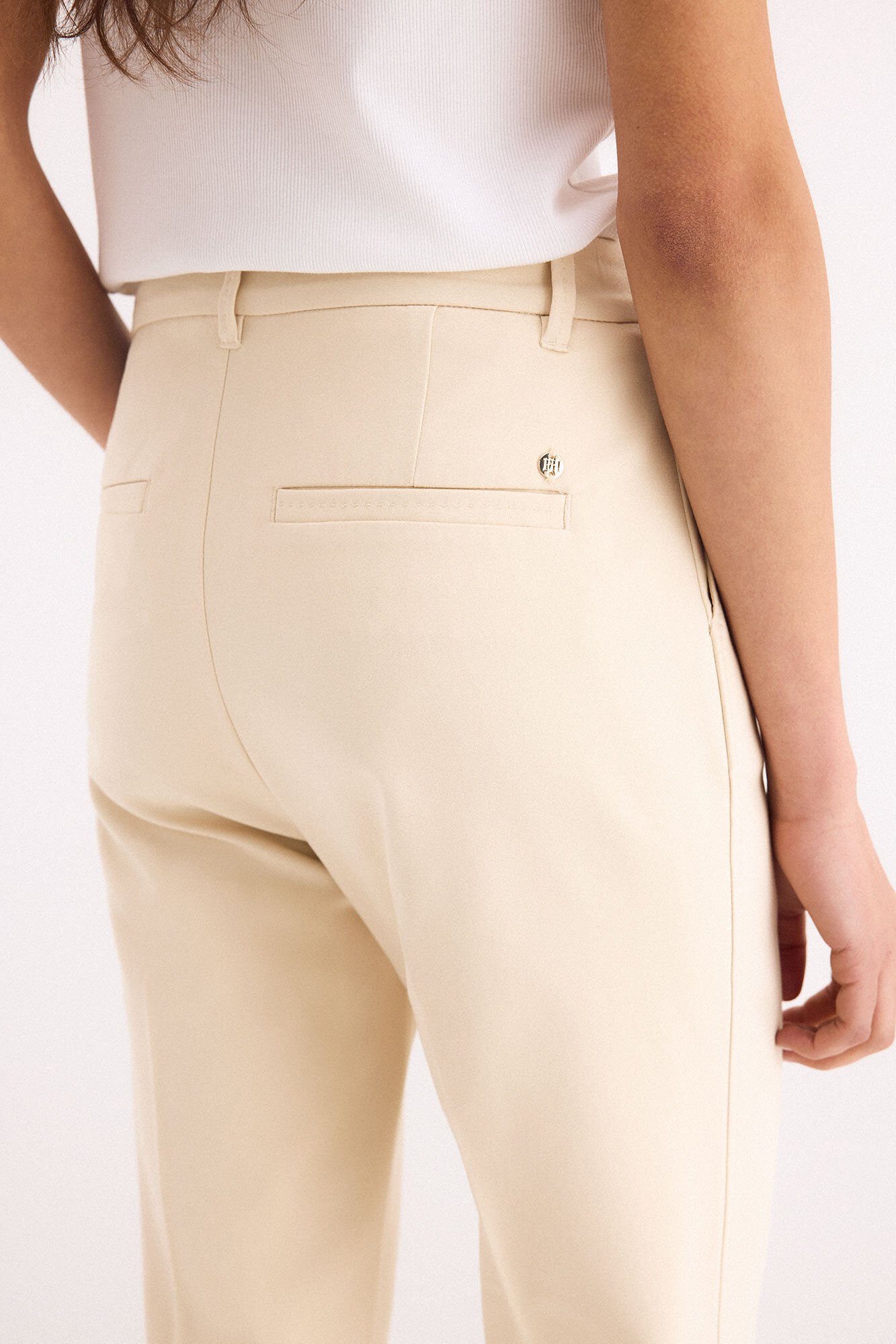 Pedro del Hierro Classic straight trousers Beige