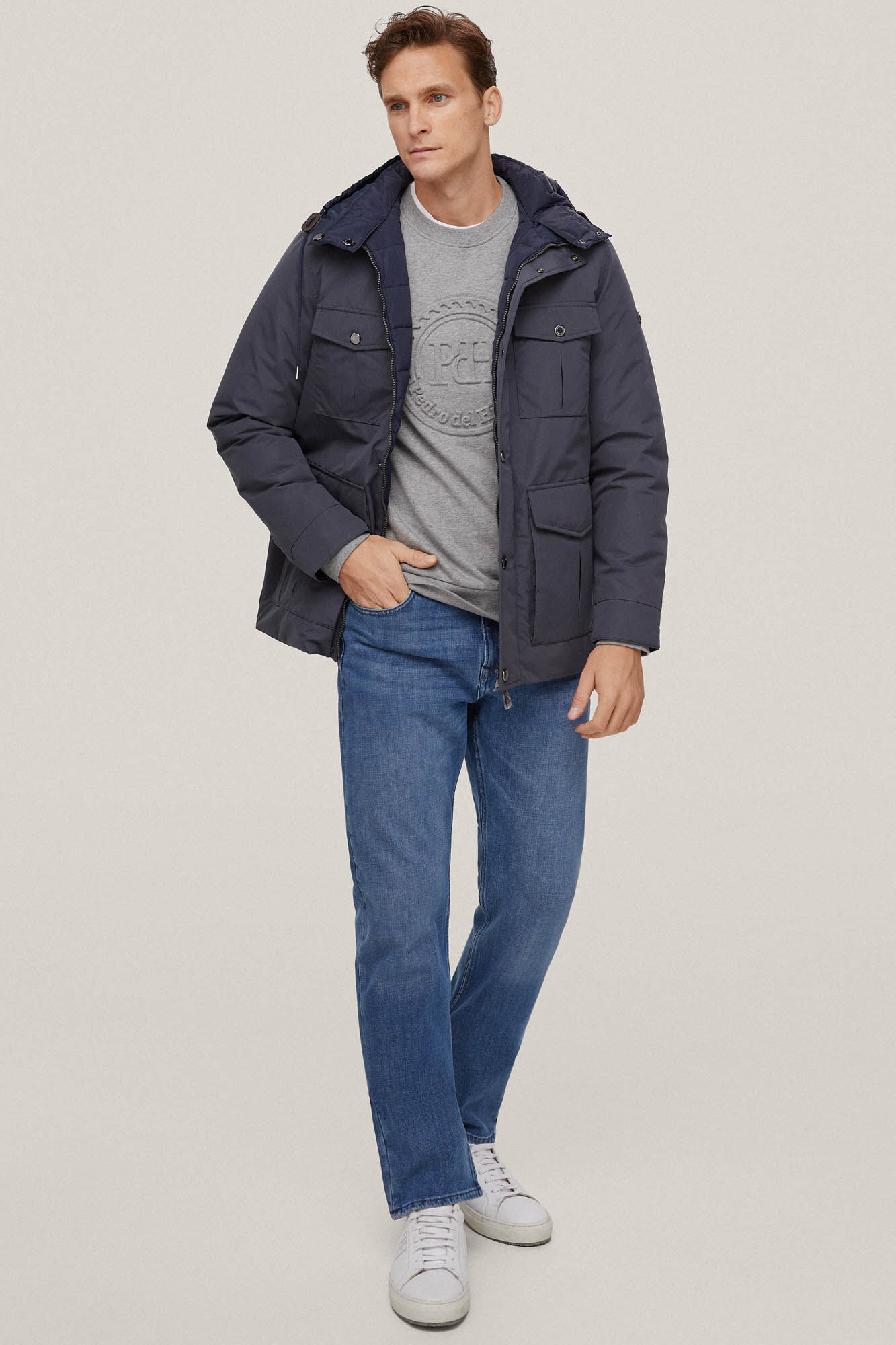 Pedro del Hierro Chaqueta reversible Cizento