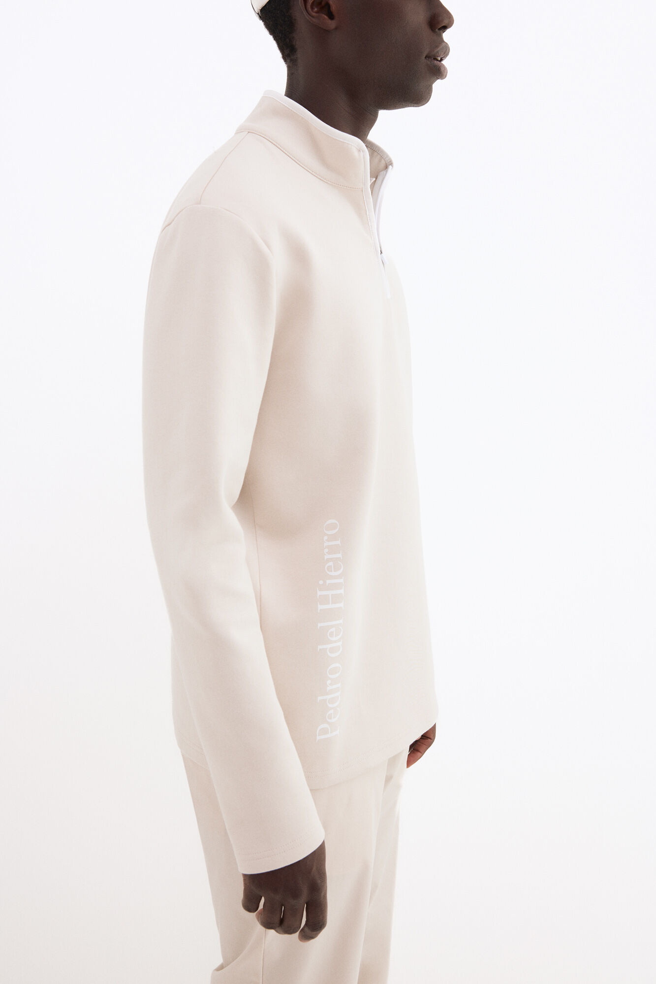 Pedro del Hierro Zip fastening golf sweatshirt Beige