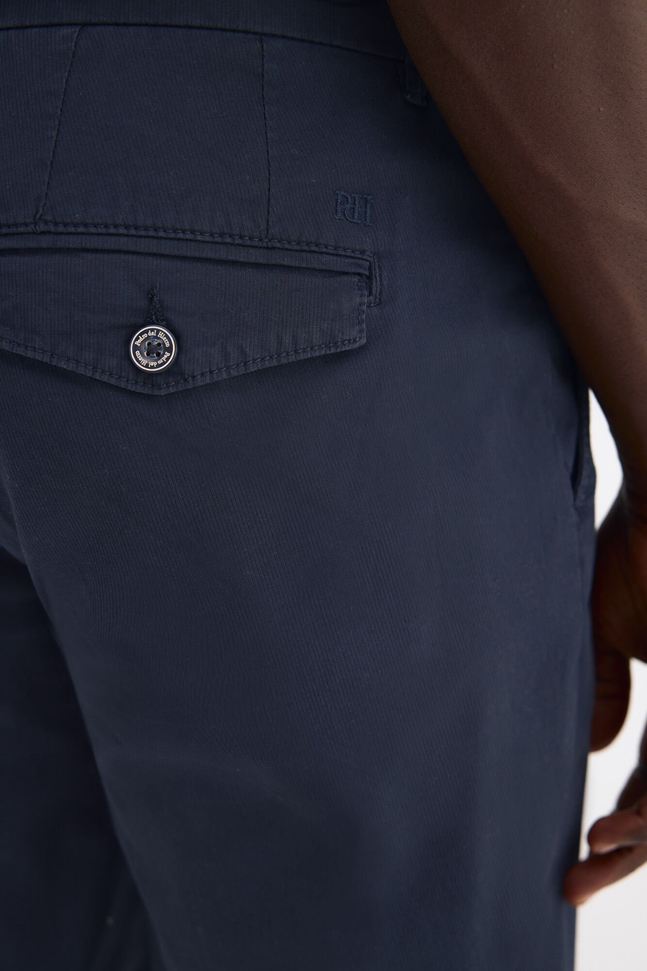 Pedro del Hierro Regular fit textured chinos Blue