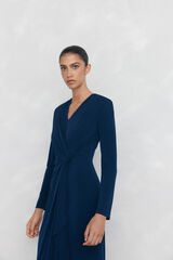 Pedro del Hierro Fitted dress with waist detail Blue