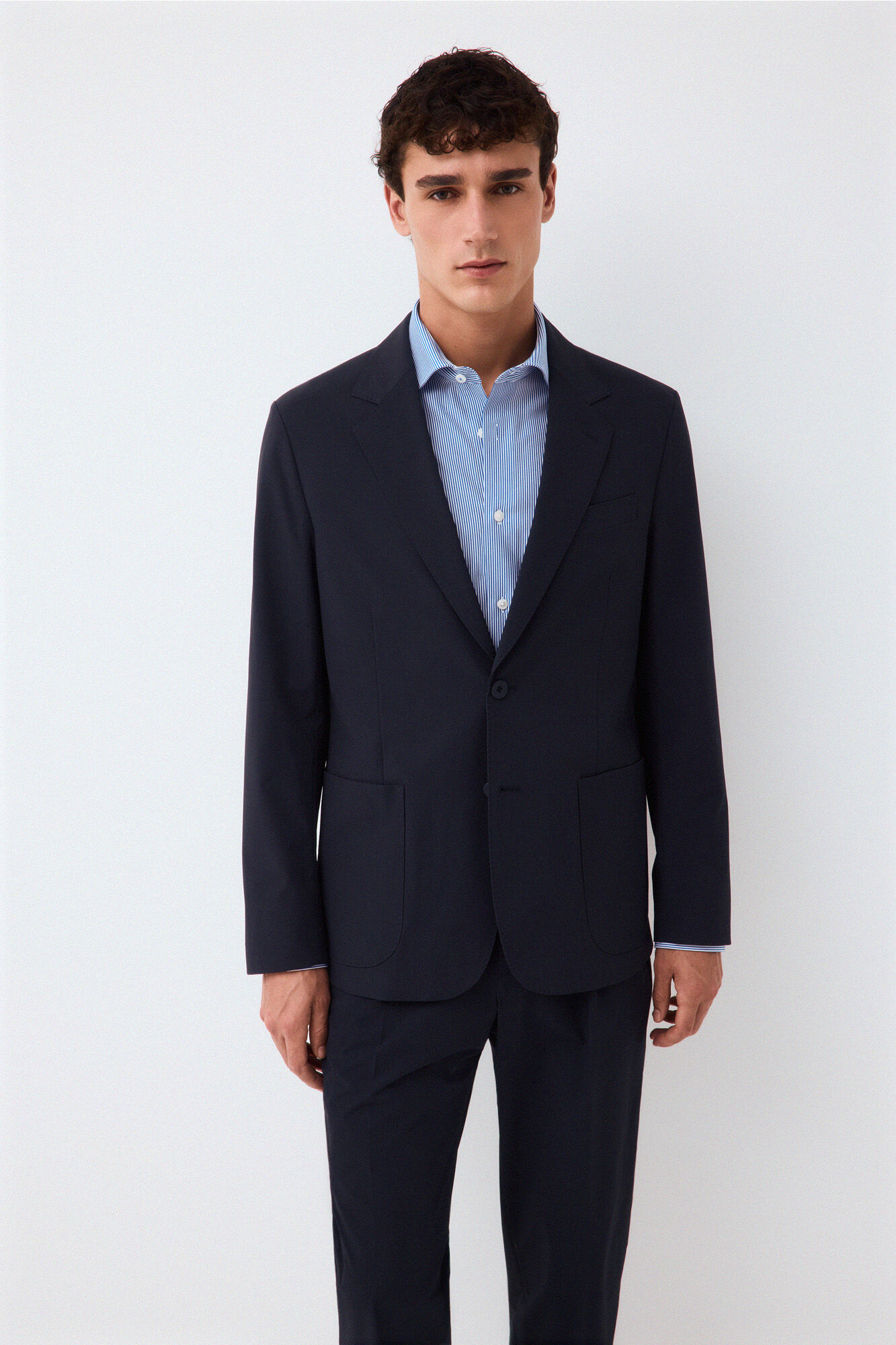 Pedro del Hierro Technical coordinated suit blazer