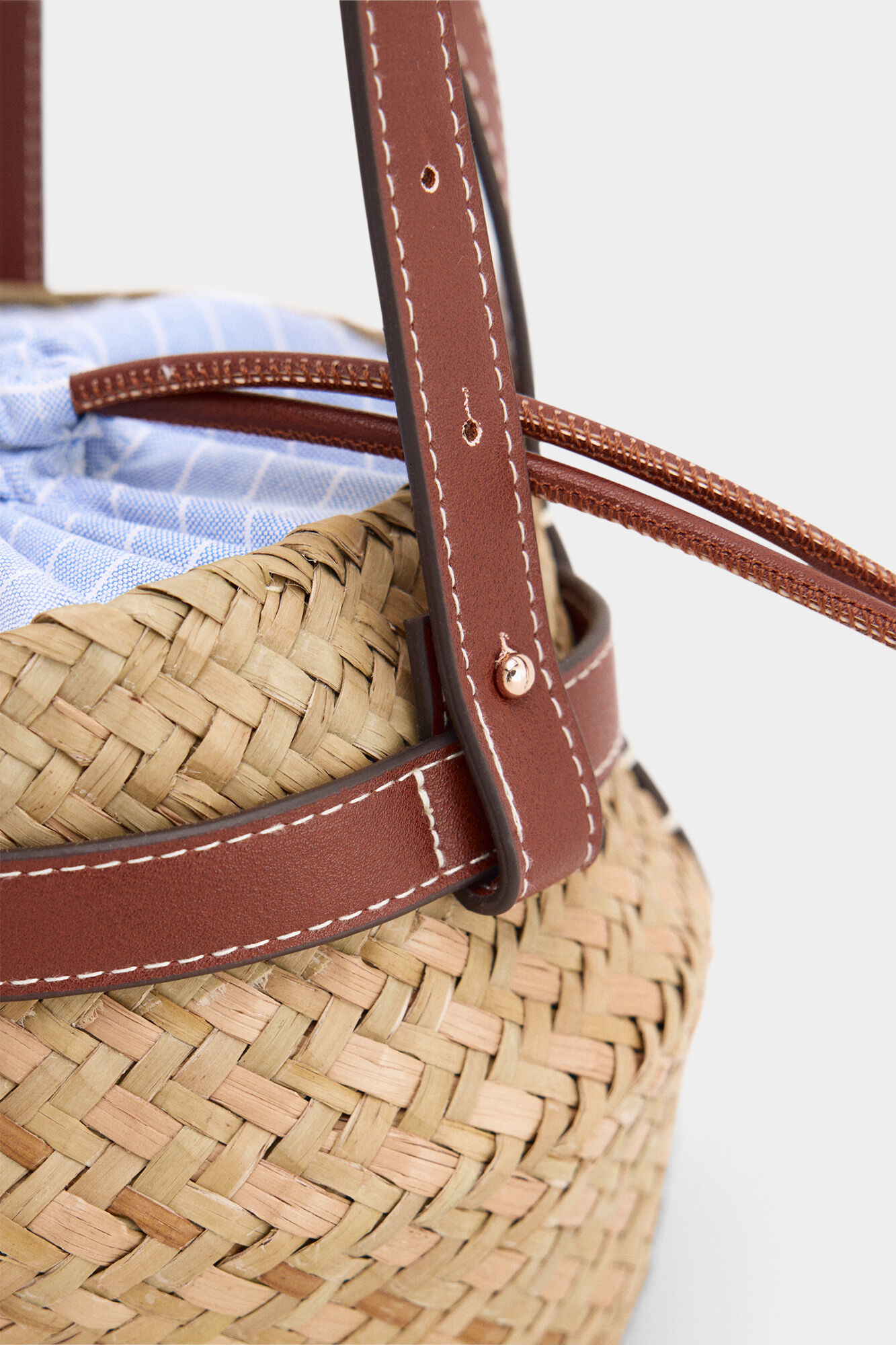 Pedro del Hierro Raffia-effect bucket bag Black