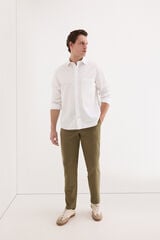 Pedro del Hierro Poplin striped shirt Blue