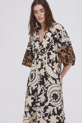 Pedro del Hierro Printed tunic dress Brown