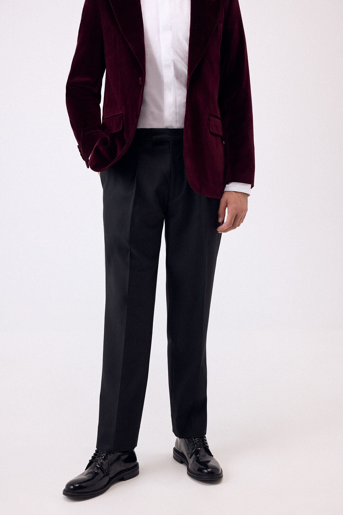 Pedro del Hierro Pleated trousers going out Black