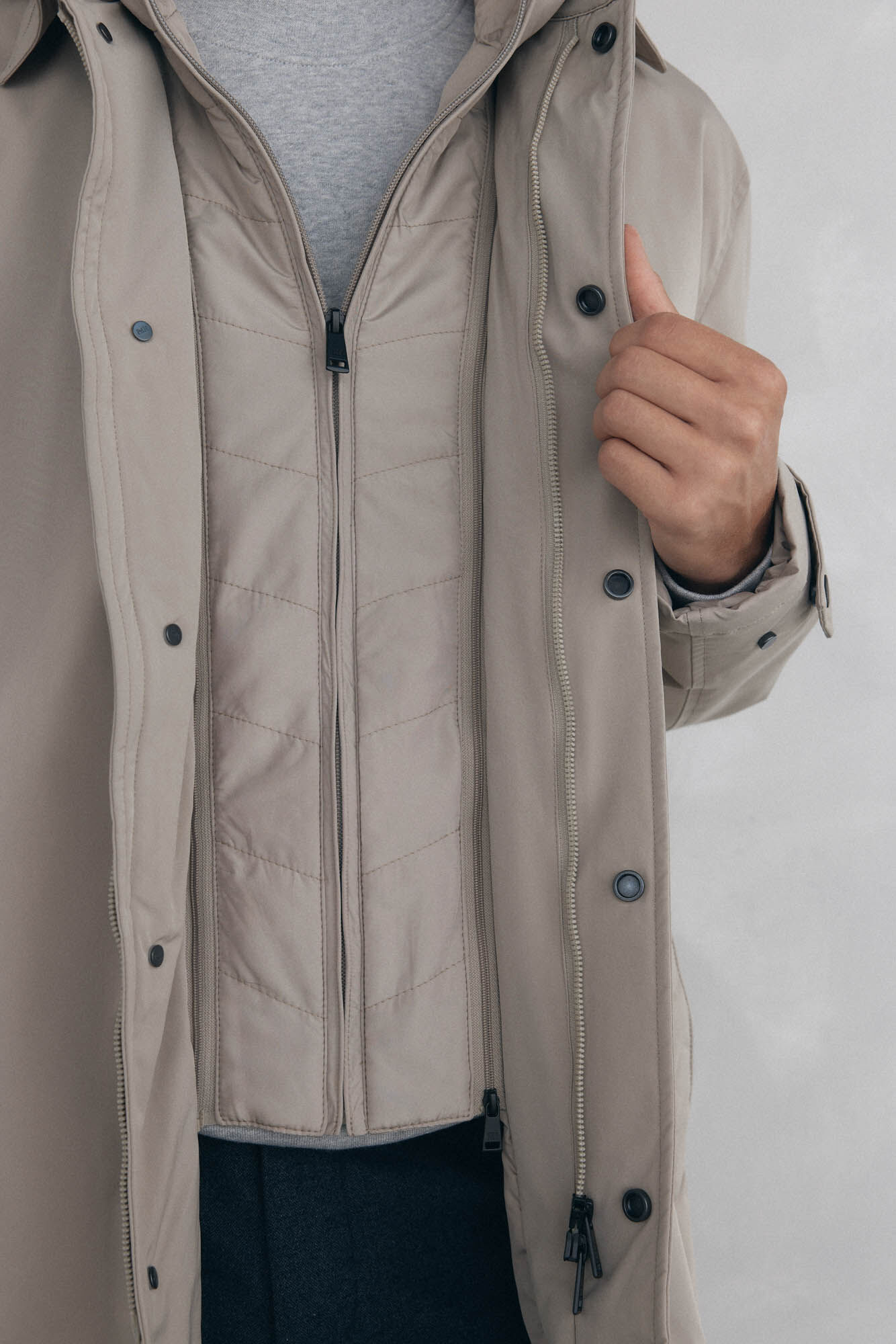 Pedro del Hierro Gabardine vistas remov&iacute;veis Beige