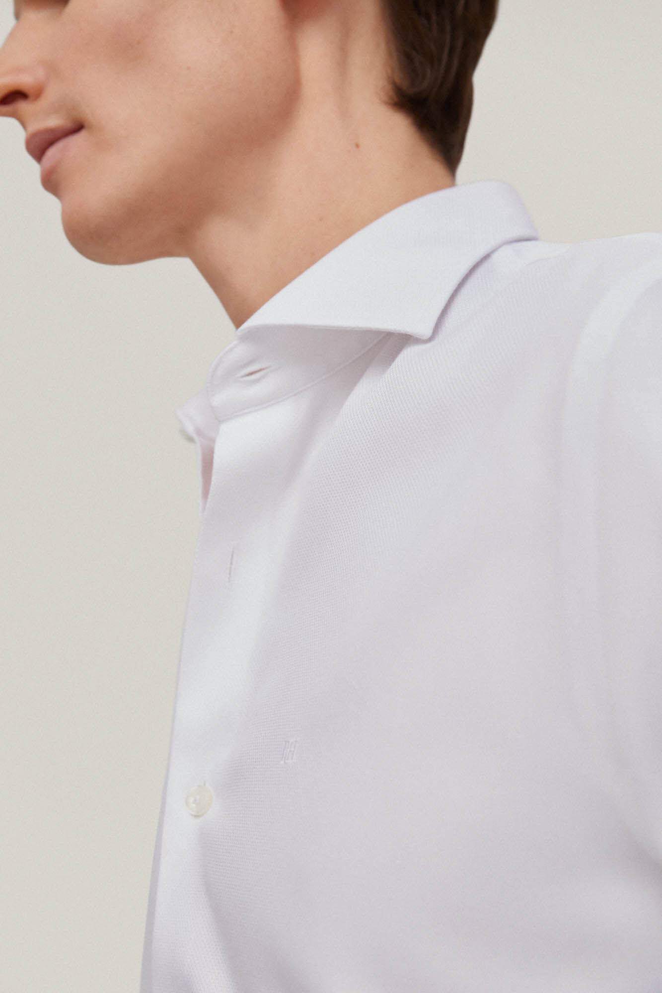 Pedro del Hierro Camisa vestir estructura lisa non iron + antimanchas Blanco