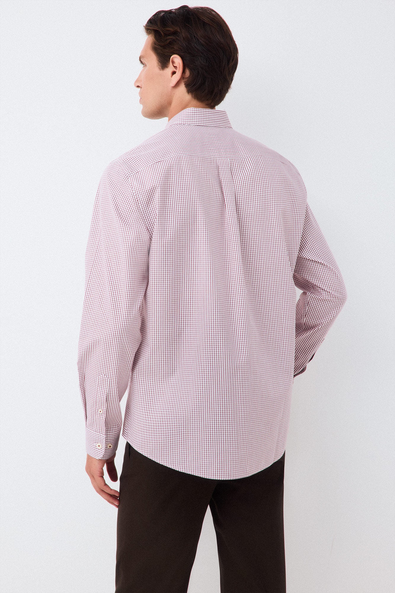 Pedro del Hierro Plaid shirt Burgundy