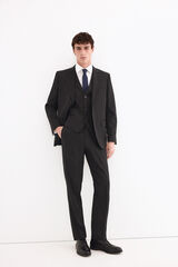 Pedro del Hierro Plain bi-stretch tailored blazer Grey