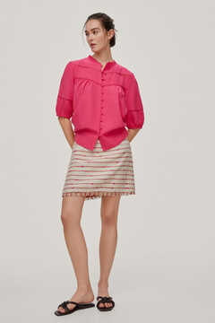 Pedro del Hierro Blouse with ribbons Pink