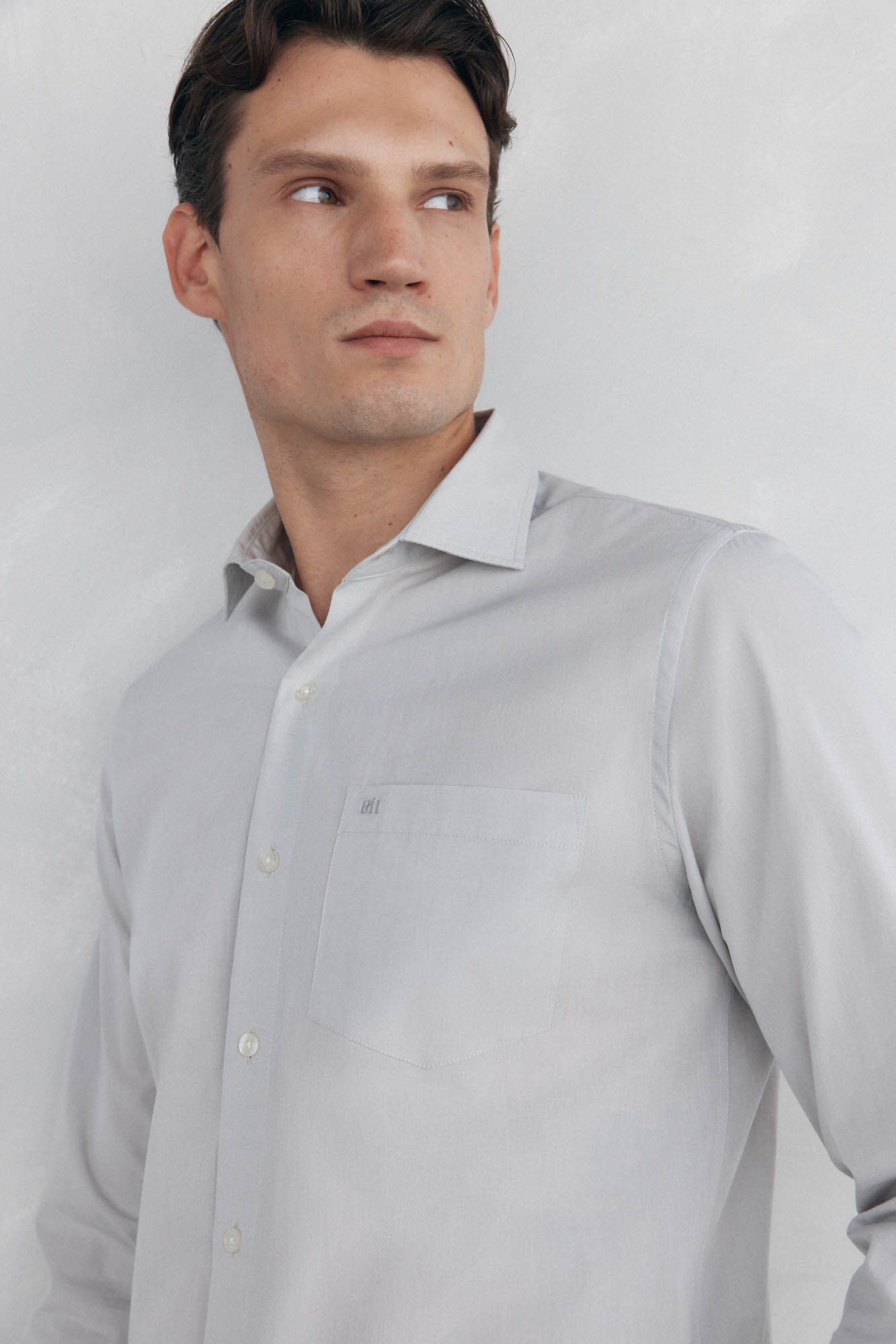 Pedro del Hierro Plain poplin shirt Green