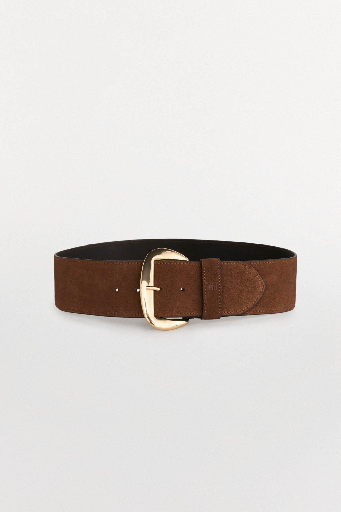 Pedro del Hierro Wide leather belt with oval buckle