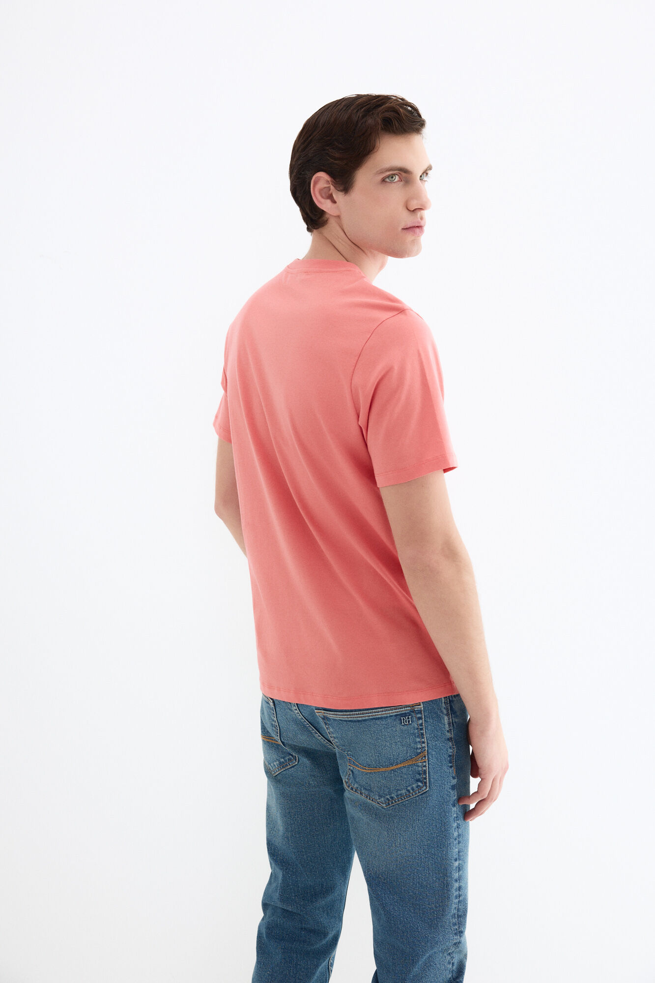 Pedro del Hierro Basic logo T-shirt Coral