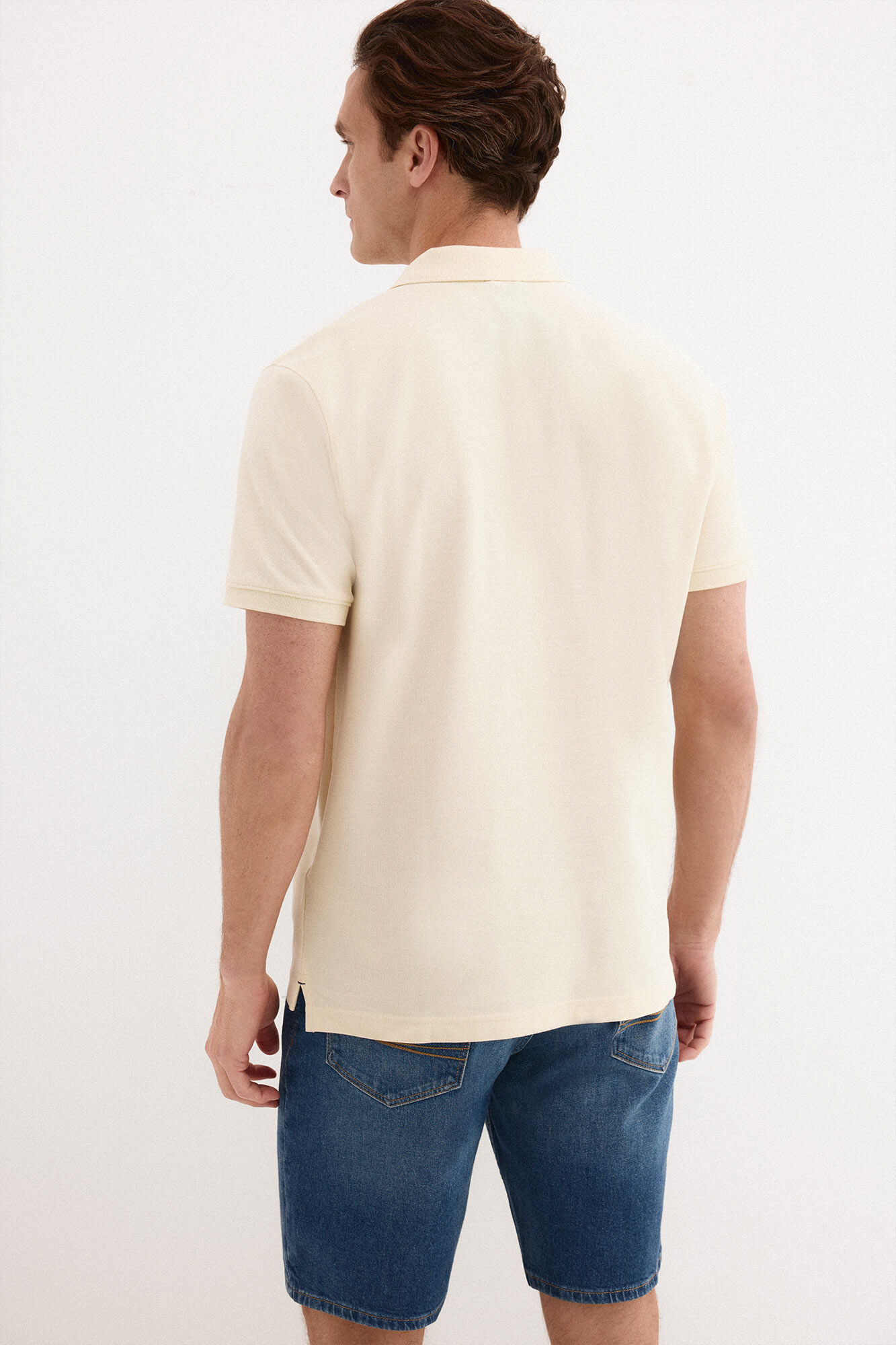 Pedro del Hierro Piqu&eacute; basic polo shirt Yellow