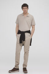 Pedro del Hierro Calças chino premium flex corte ajustado Ecru