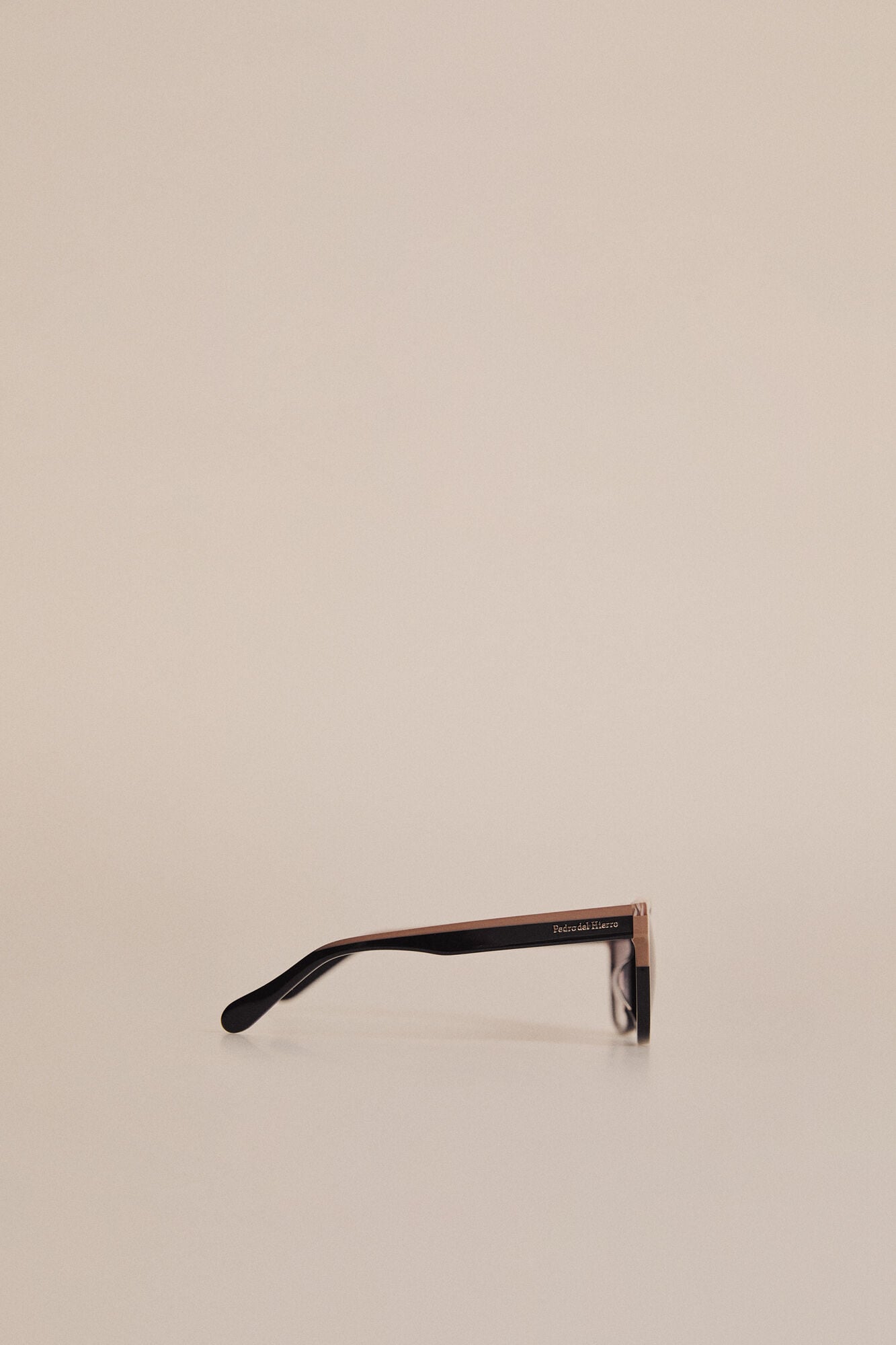 Pedro del Hierro Square colour block black/nude acetate glasses Black