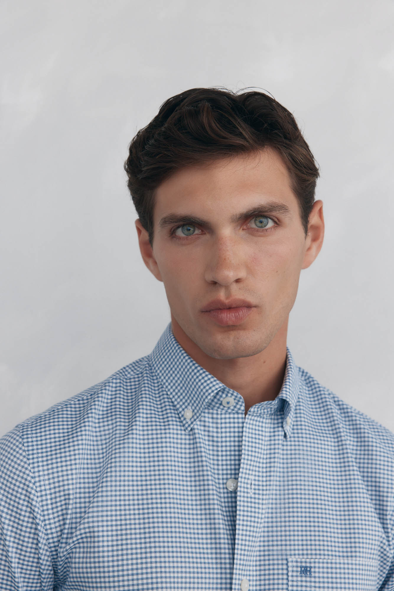 Pedro del Hierro Camisa non iron oxford cuadros Azul