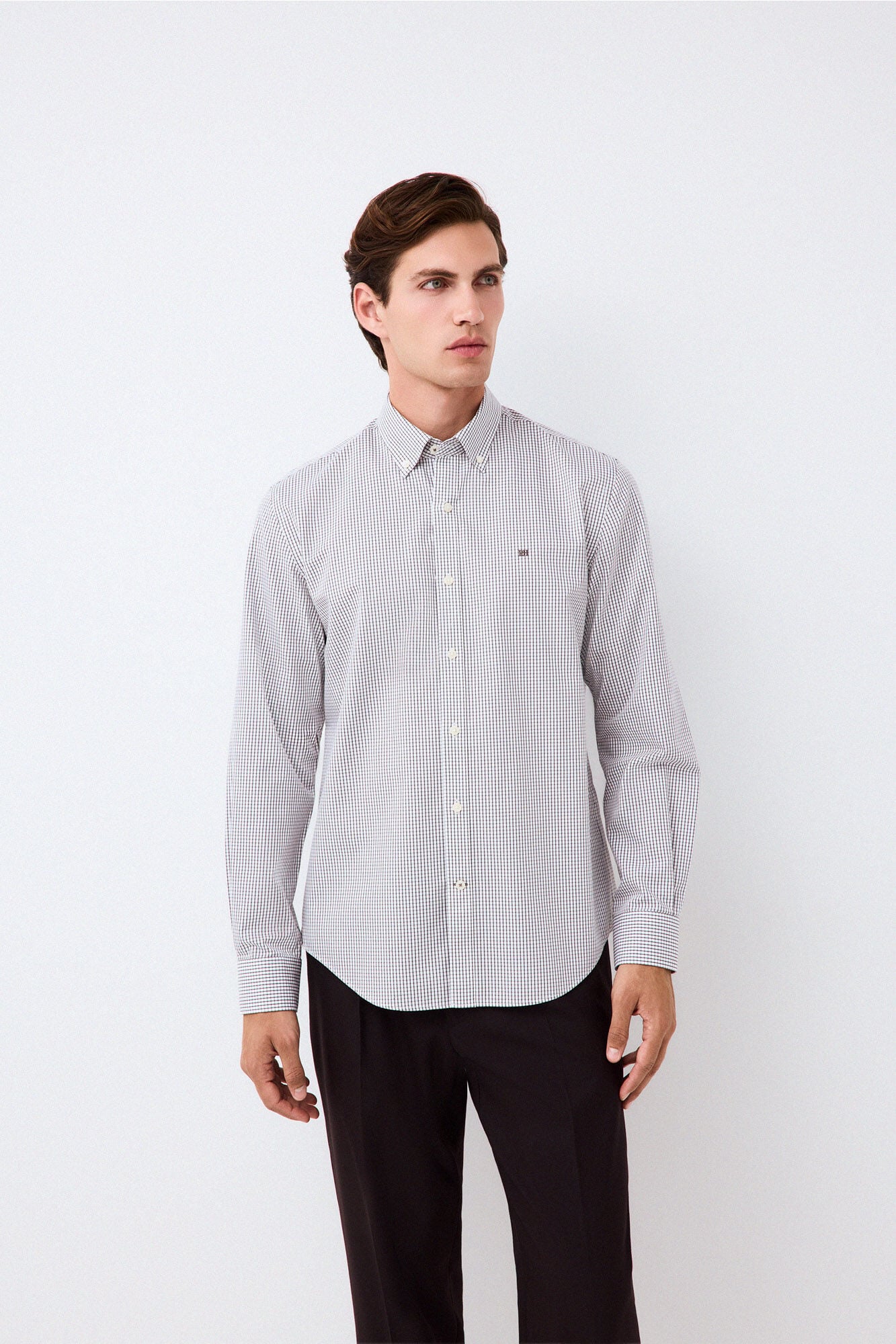 Pedro del Hierro Plaid shirt Grey