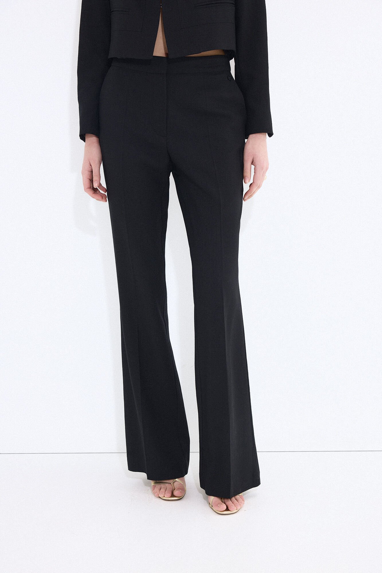 Pedro del Hierro Black flare trousers Black