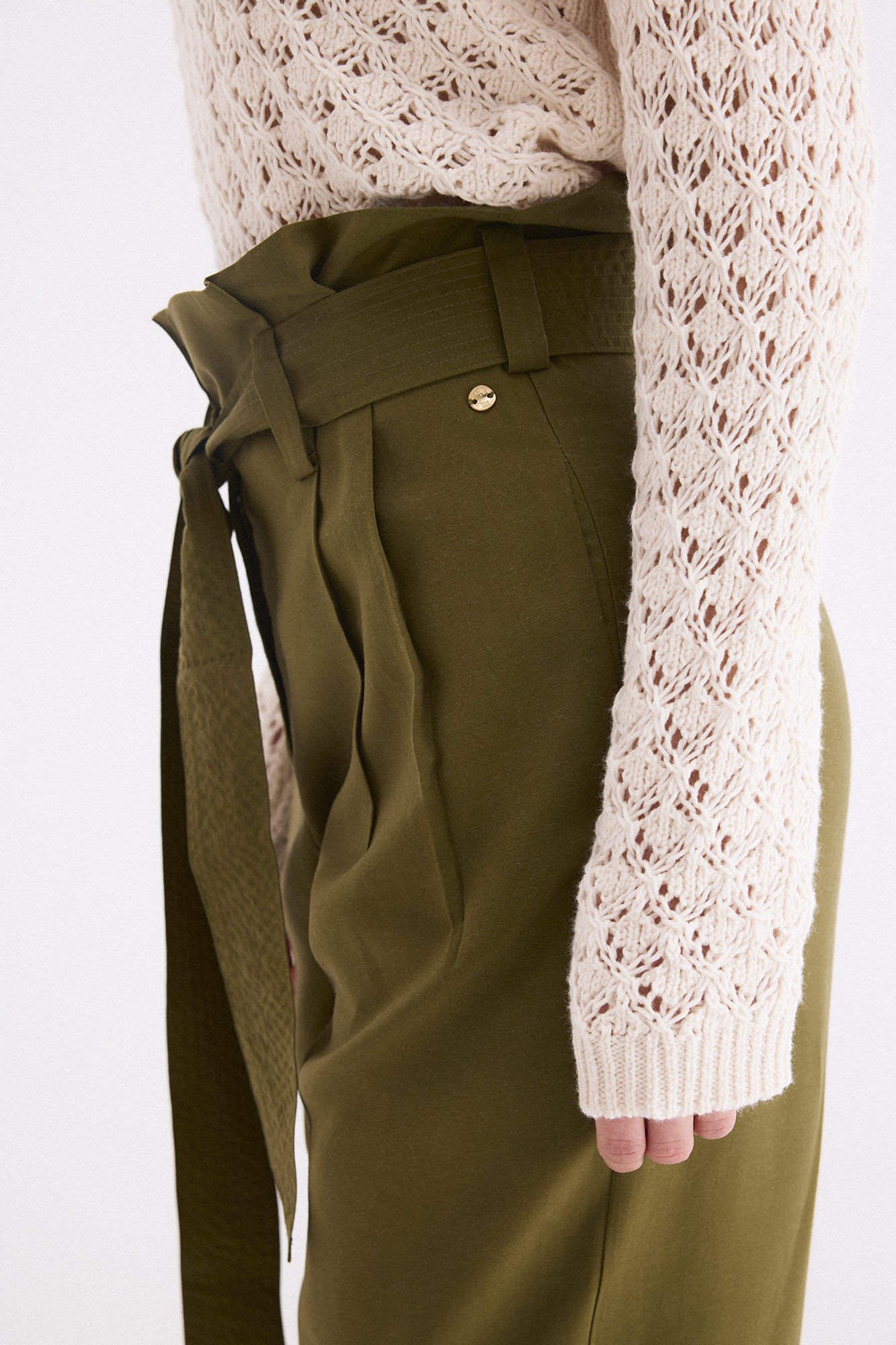 Pedro del Hierro Green carrot fit trousers Green