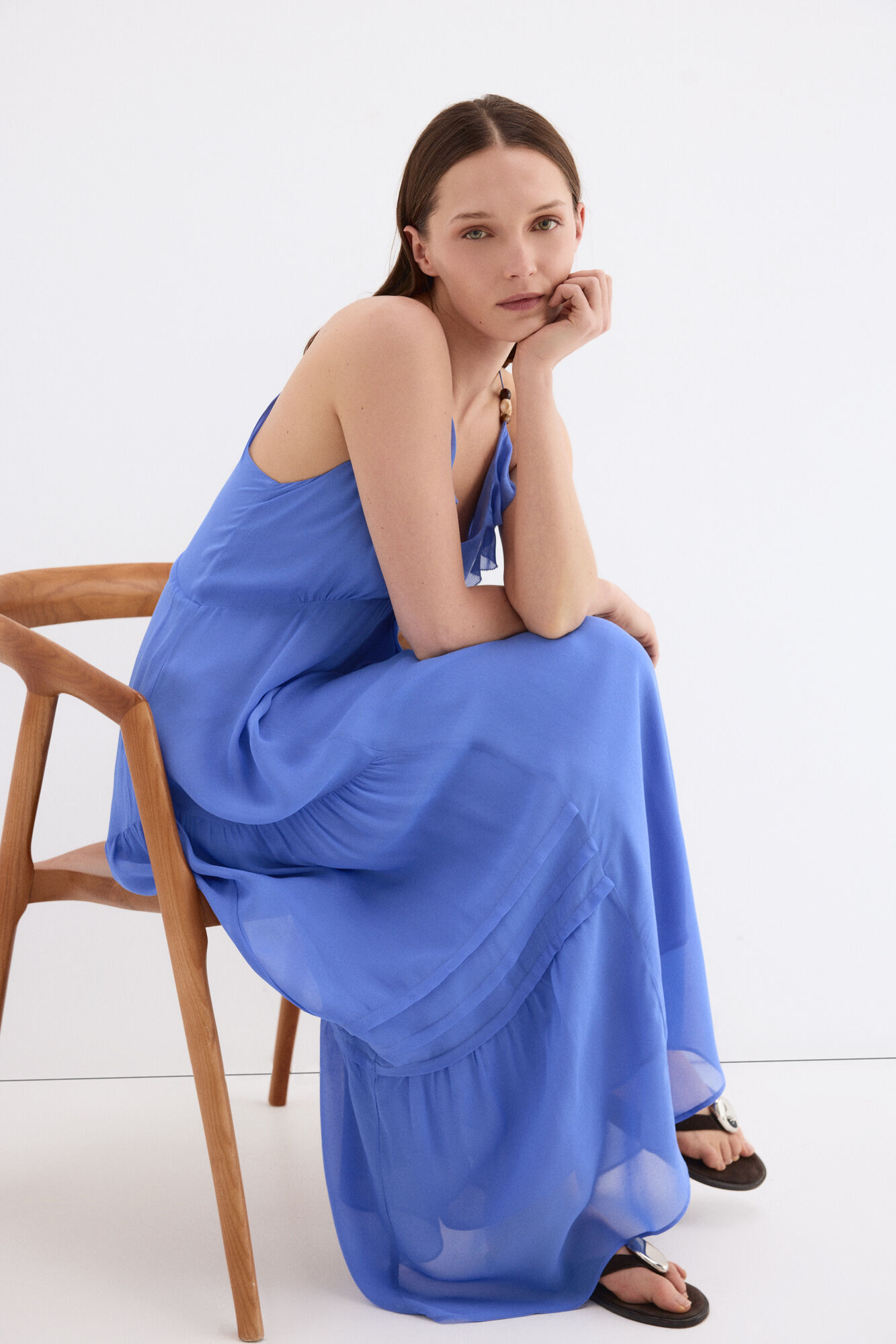 Pedro del Hierro Fluid strap dress Blue