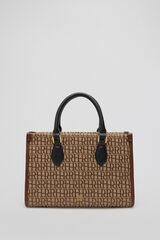 Pedro del Hierro logo jacquard tote Brown