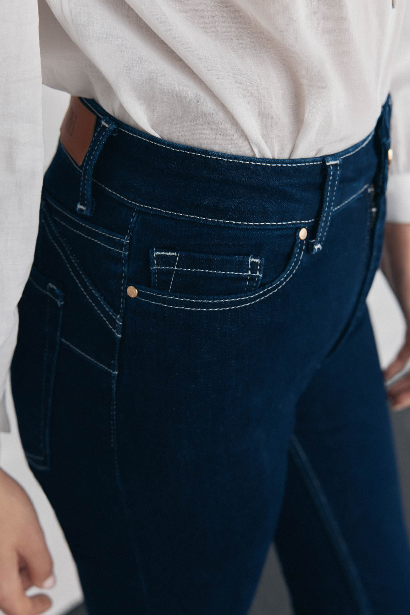 Pedro del Hierro Jeans flare push-up Azul