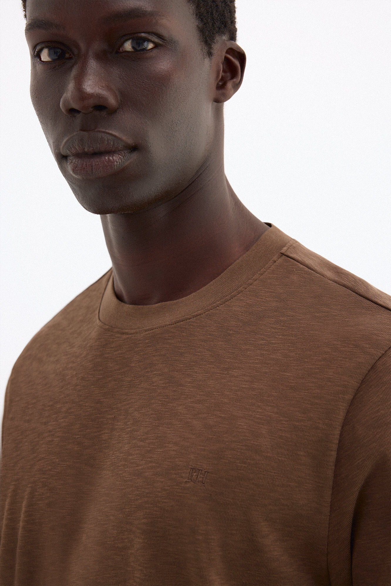 Pedro del Hierro Plain T-shirt Brown
