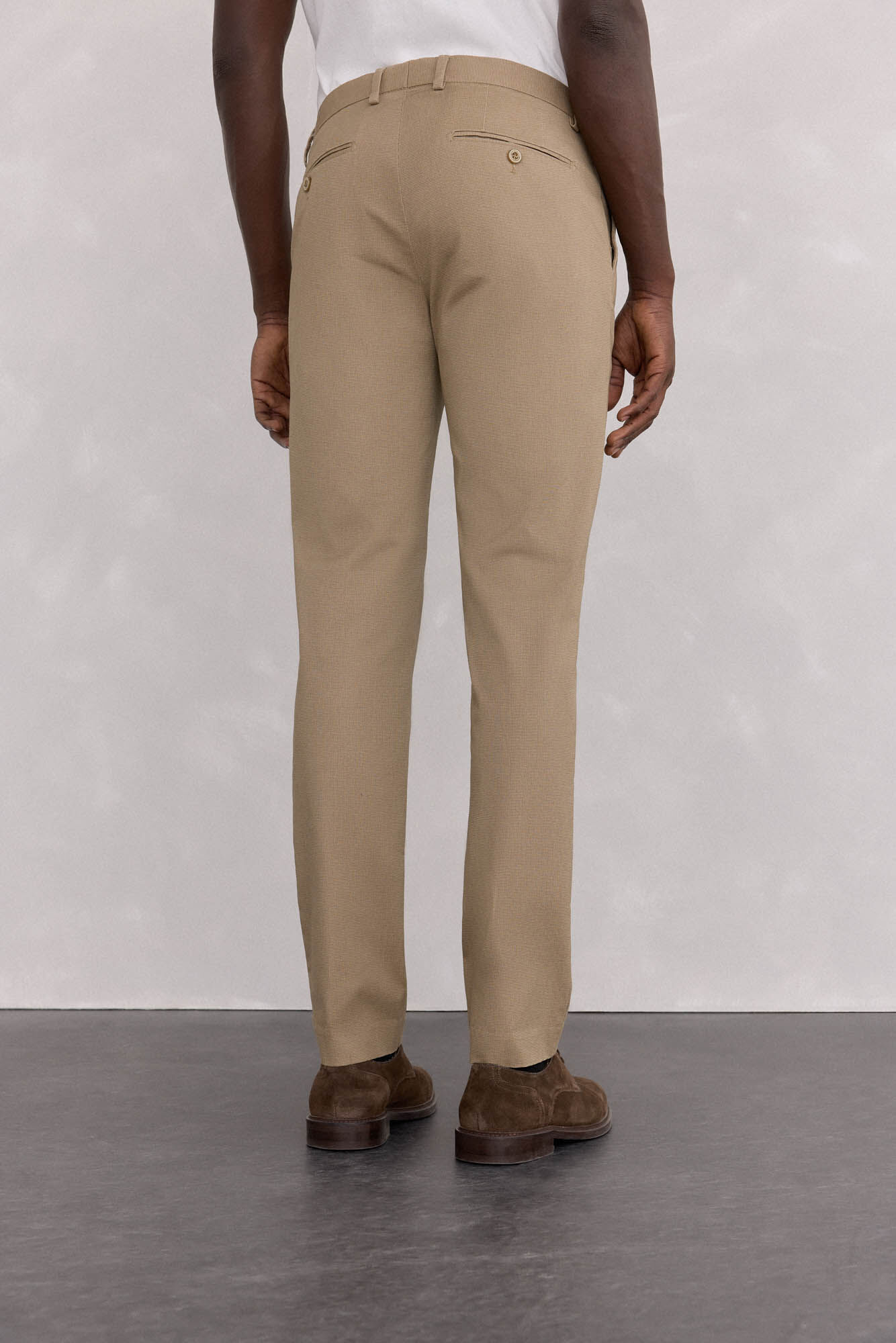 Pedro del Hierro Cal&ccedil;a cal&ccedil;as chino com estampa slim fit Beige