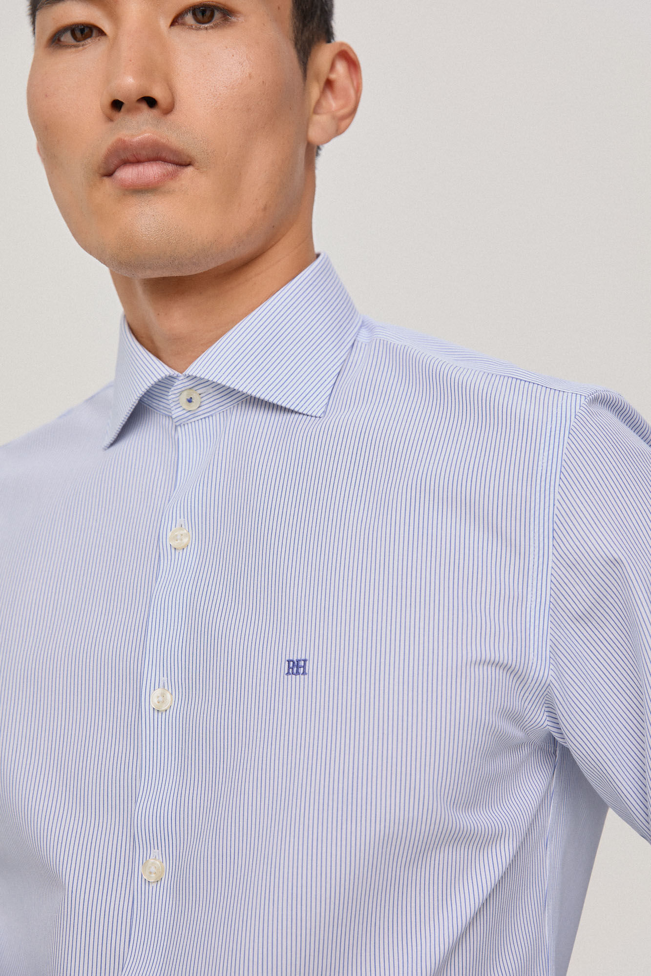 Pedro del Hierro Camisa vestir non iron y antimanchas rayas regular fit White