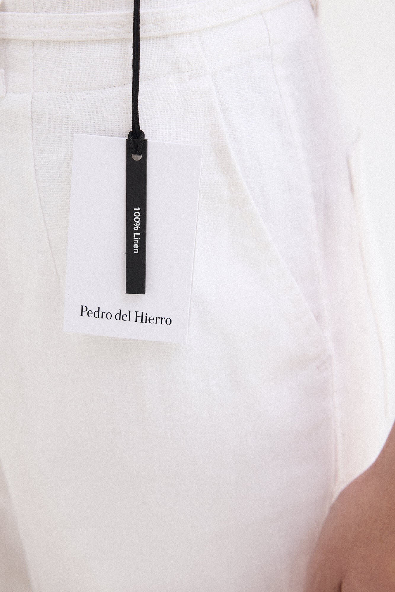 Pedro del Hierro Classic straight trousers White