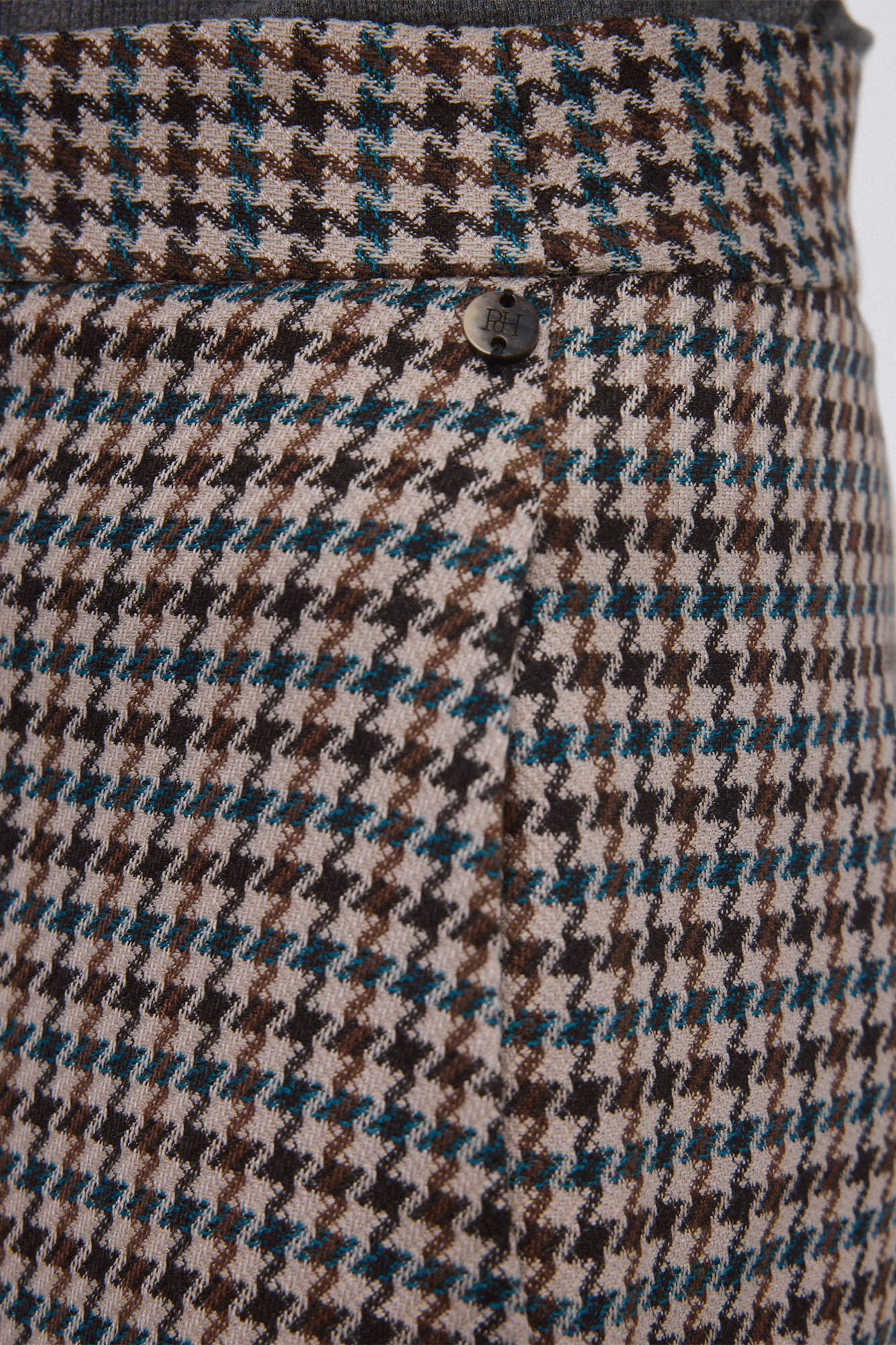 Pedro del Hierro Houndstooth trousers Blue