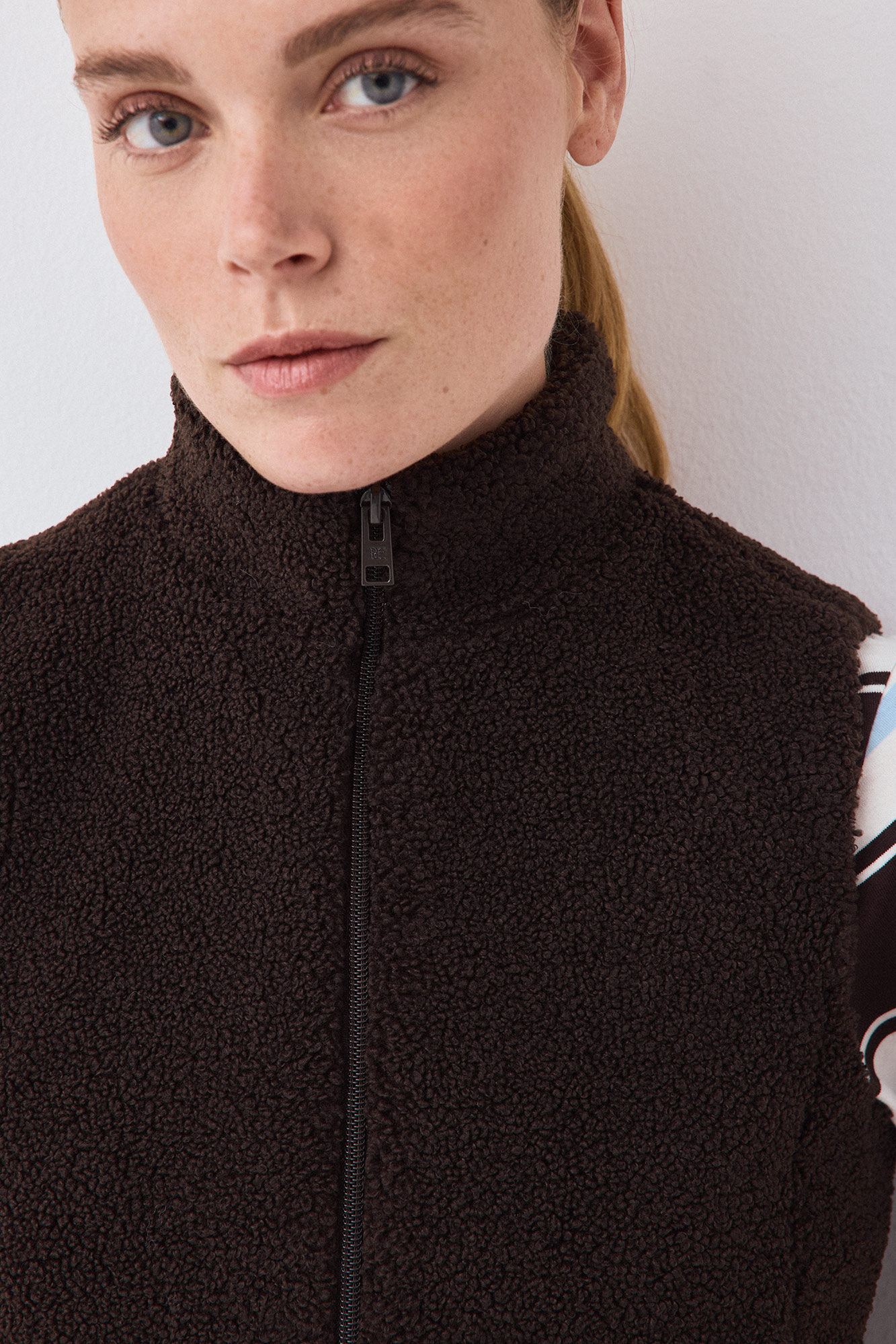 Pedro del Hierro Faux shearling gilet